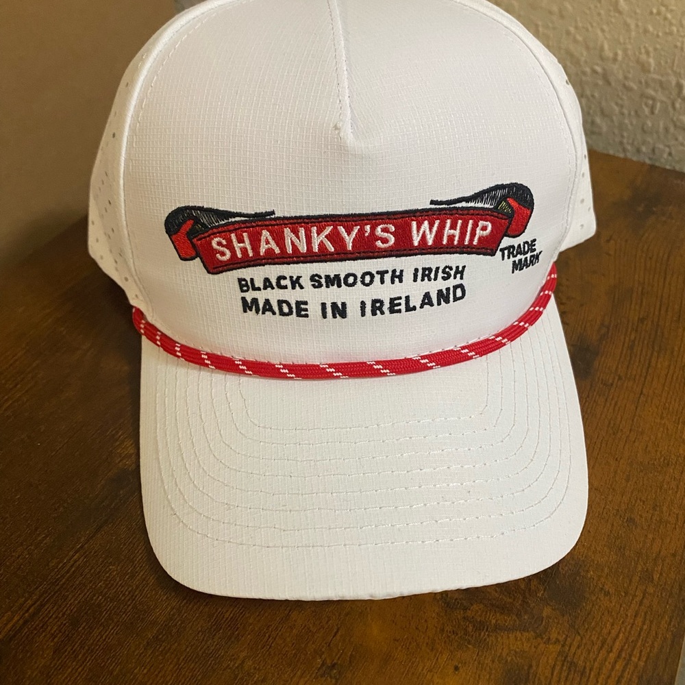 White and Red Shanky's Whip Cap